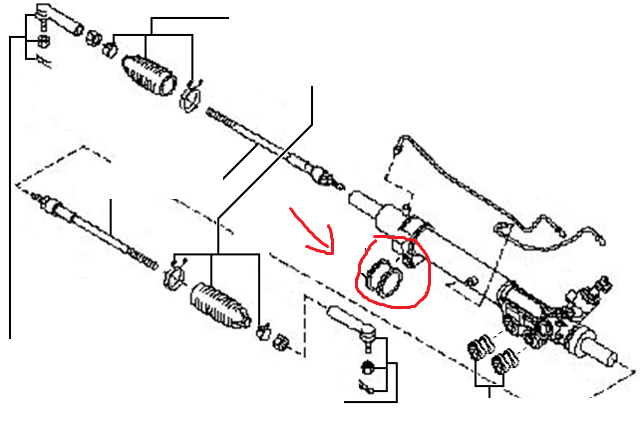 GOMMINA/ BOCCOLA SCATOLA STERZO NISSAN NAVARA/ PATHFINDER - Autoricambi4x4