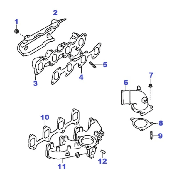 GUARNIZIONE COLLETTORE DI ASPIRAZIONE TOYOTA LAND CRUISER LJ70 / HILUX / 4 RUNNER (ORIGINALE) - Autoricambi4x4
