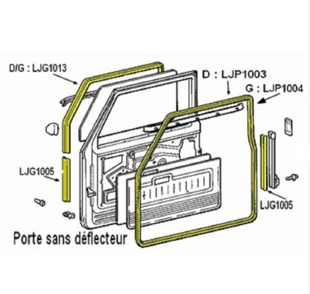 Guarnizione Porta Anteriore Sinistra Toyota Land Cruiser BJ40/ BJ42 (Originale) - Autoricambi4x4 - vista 3
