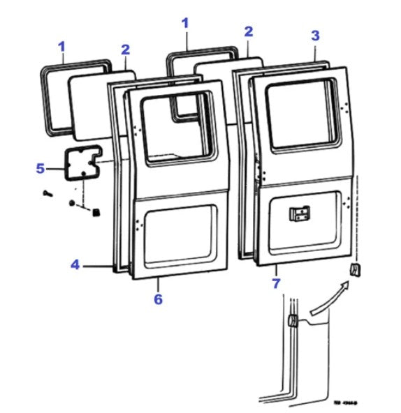 Guarnizione Portellone Posteriore Sinistra Toyota Land Cruiser BJ40 (Originale) - Autoricambi4x4 - vista 3