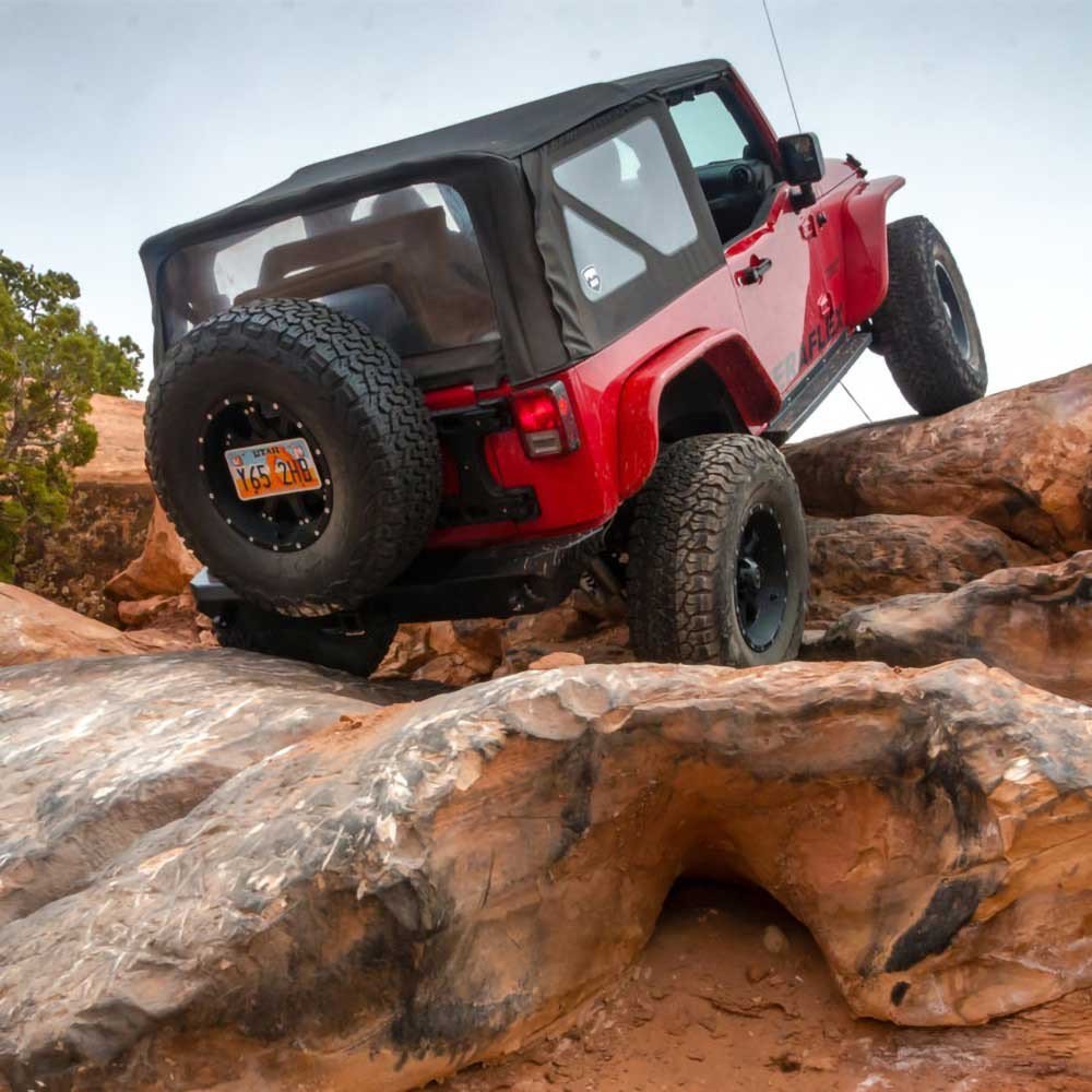 HD adjustable spare tyre mount kit TeraFlex Alpha 5x5" - Autoricambi4x4