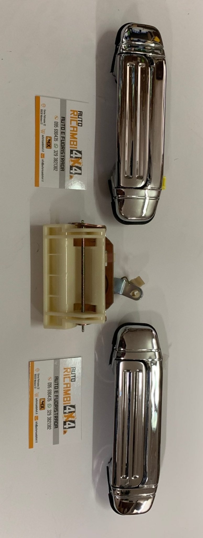 KIT MANIGLIE ESTERNE ANTERIORE CROMATE DESTRO E SINISTRO + MANIGLIA PORTELLONE POSTERIORE MITSUBISHI PAJERO II - Autoricambi4x4