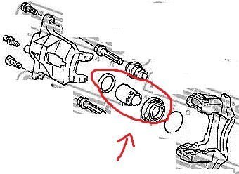 KIT REVISIONE PINZA FRENO ANTERIORE SUZUKI VITARA/ GRAND VITARA (Pistone: 57mm) - Autoricambi4x4