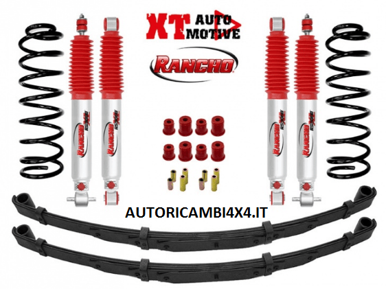 KIT RIALZO +5 CM COMPLETO RANCHO 9000 PER JEEP CHEROKEE XJ DAL 1983 AL 2001 - Autoricambi4x4