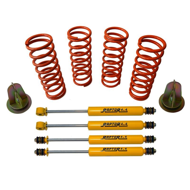 KIT RIALZO / ASSETTO TIGER +5 CM RAPTOR 4X4 PER LAND ROVER Defender 90, Discovery I e Range Rover Classic - Autoricambi4x4