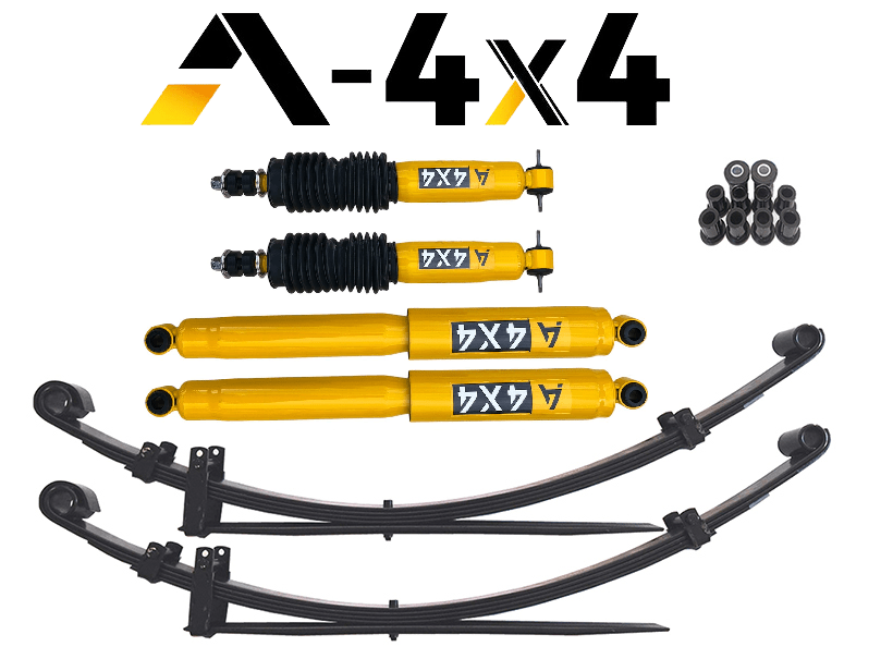KIT RIALZO COMPLETO A - 4X4 +5 CM MITSUBISHI PAJERO I° SERIE CON BALESTRE - Autoricambi4x4