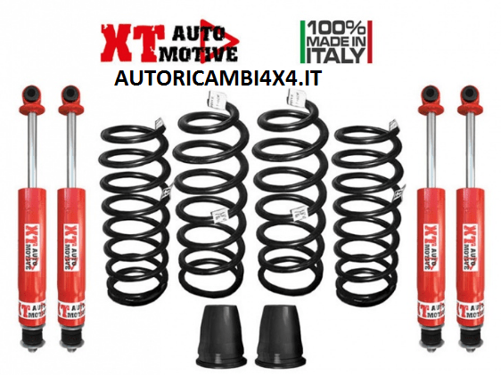 KIT RIALZO COMPLETO XT AUTOMOTIVE +6 CM PRO VERSION PER TOYOTA LAND CRUISER LJ 70/LJ 73 - KZJ 70/KZJ 73 FARO QUADRO - Autoricambi4x4