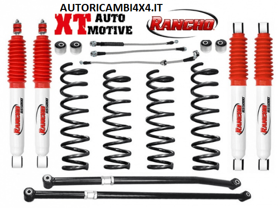 KIT RIALZO COMPLETO XT/RANCHO +7,5 CM PER SUZUKI JIMNY A DIESEL (TUTTI GLI ANNI) - Autoricambi4x4