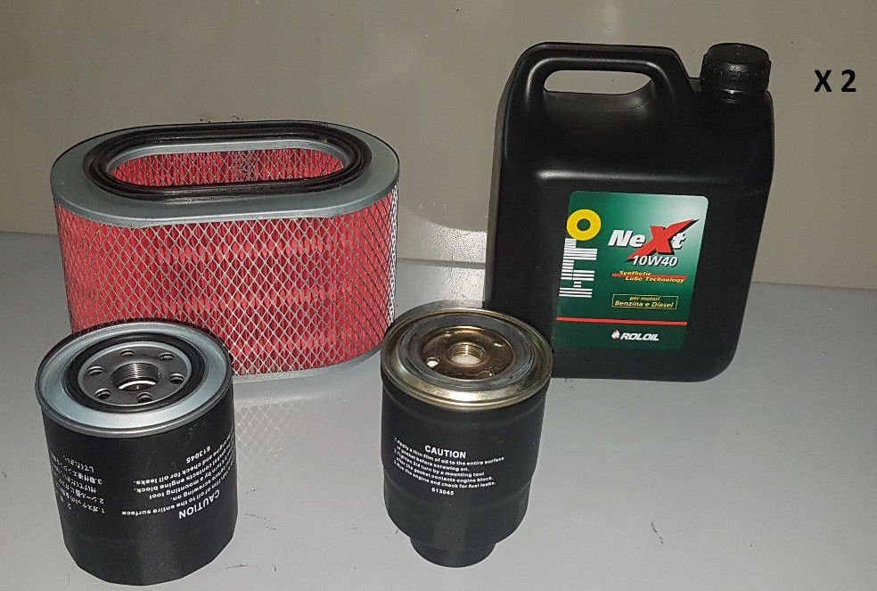 KIT TAGLIANDO 3 FILTRI + LITRI 8 ROLOIL 10W40 MITSUBISHI PAJERO 2.5TD DAL 1986 AL 2000 (COD. MOTORE 4D56T) - Autoricambi4x4