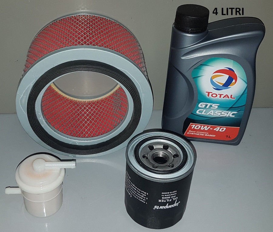 KIT TAGLIANDO 3 FILTRI+LITRI 4 TOTAL 10W40 SUZUKI SAMURAI/ SANTANA (SJ413) 1.3 ( COD. MOTORE G13A ) - Autoricambi4x4
