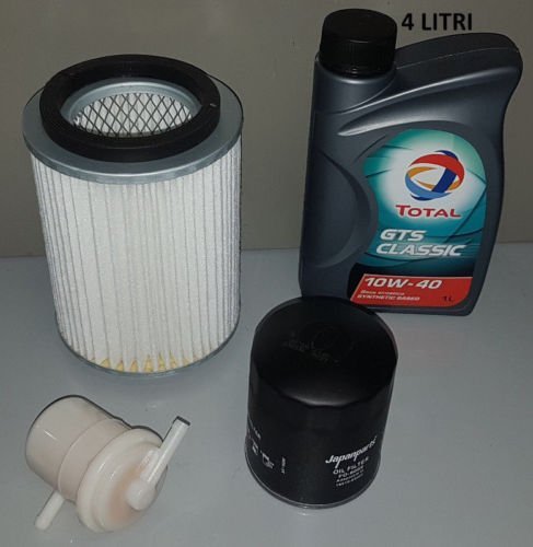 Kit tagliando 3 filtri e 4 litri di Total 10W40 Suzuki SJ410 / Santana 1.0 1981-1988 - Autoricambi4x4