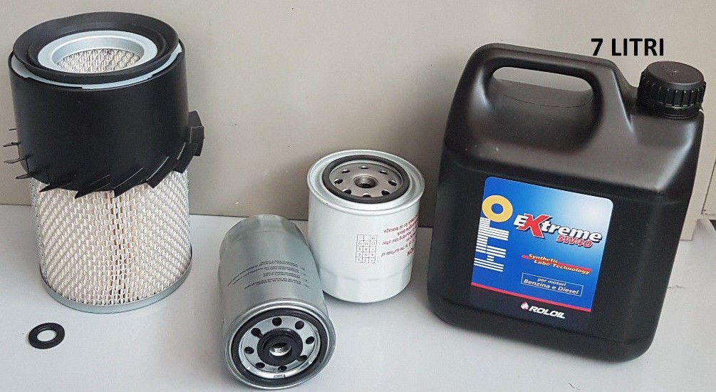 KIT TAGLIANDO 3 FILTRI+LITRI 7 ROLOIL 5W40 LAND ROVER DEFENDER CABRIO 2.5D 4X4 L316 DAL 1990 AL 2001 ( COD. MOTORE 12J ) - Autoricambi4x4
