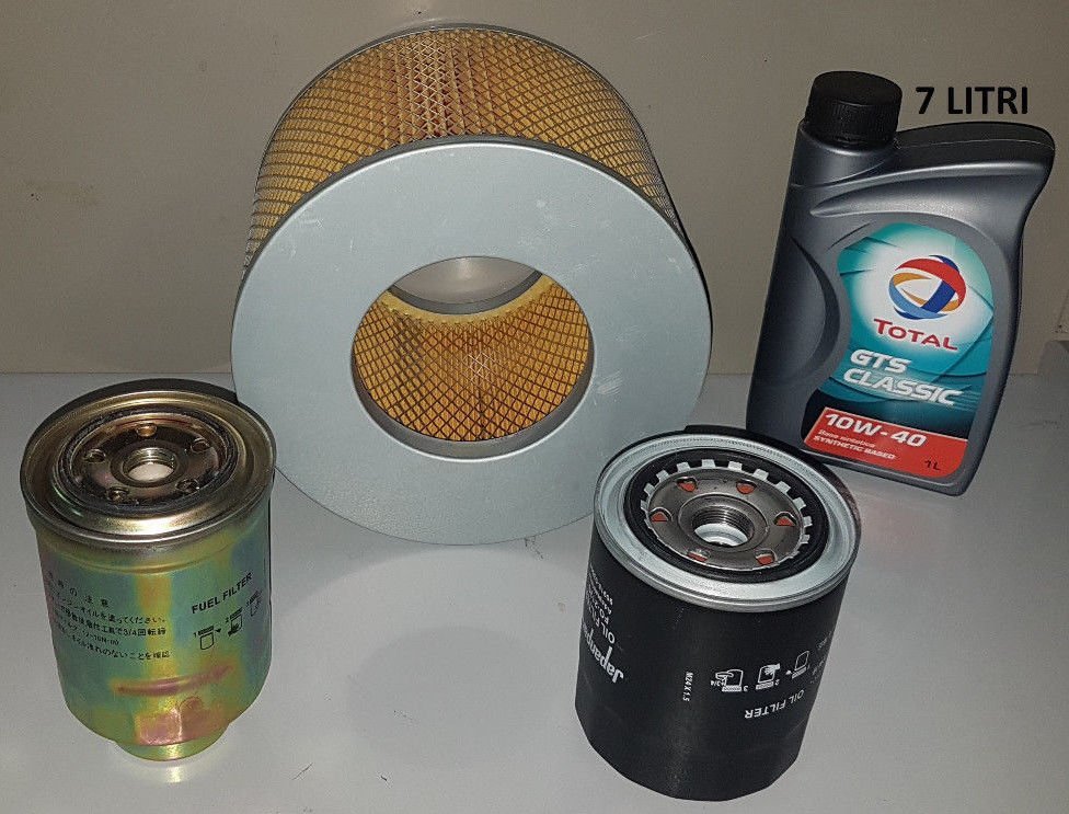 KIT TAGLIANDO 3 FILTRI+LITRI 7 TOTAL 10W40 TOYOTA LAND CRUISER 80(J8) 4.2/4.5 DAL 1990 AL 1997 - Autoricambi4x4