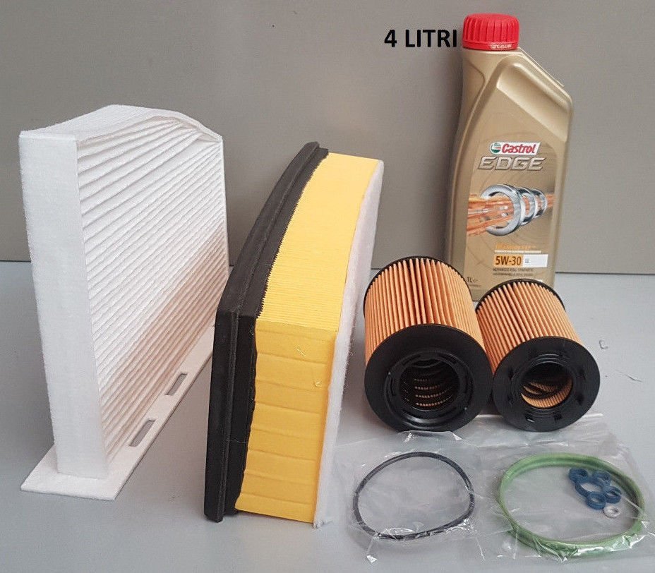 KIT TAGLIANDO + LITRI 4 CASTROL 5W30 GOLF V 1.9TDI DAL 2003 AL 2008 ( COD. MOTORE BRU / BKC ) - Autoricambi4x4