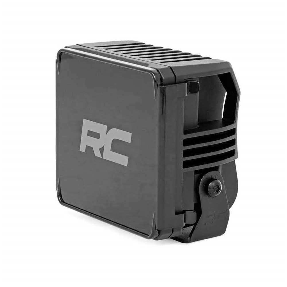 Luci LED 4" quadrate bianche DRL Rough Country Chrome Series - Autoricambi4x4