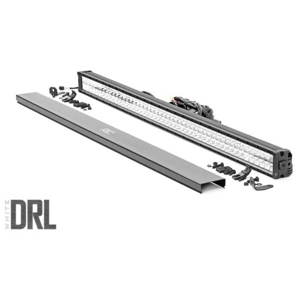 Luci LED 50" doppia fila DRL bianca spot/flood Rough Country Chrome Series - Autoricambi4x4