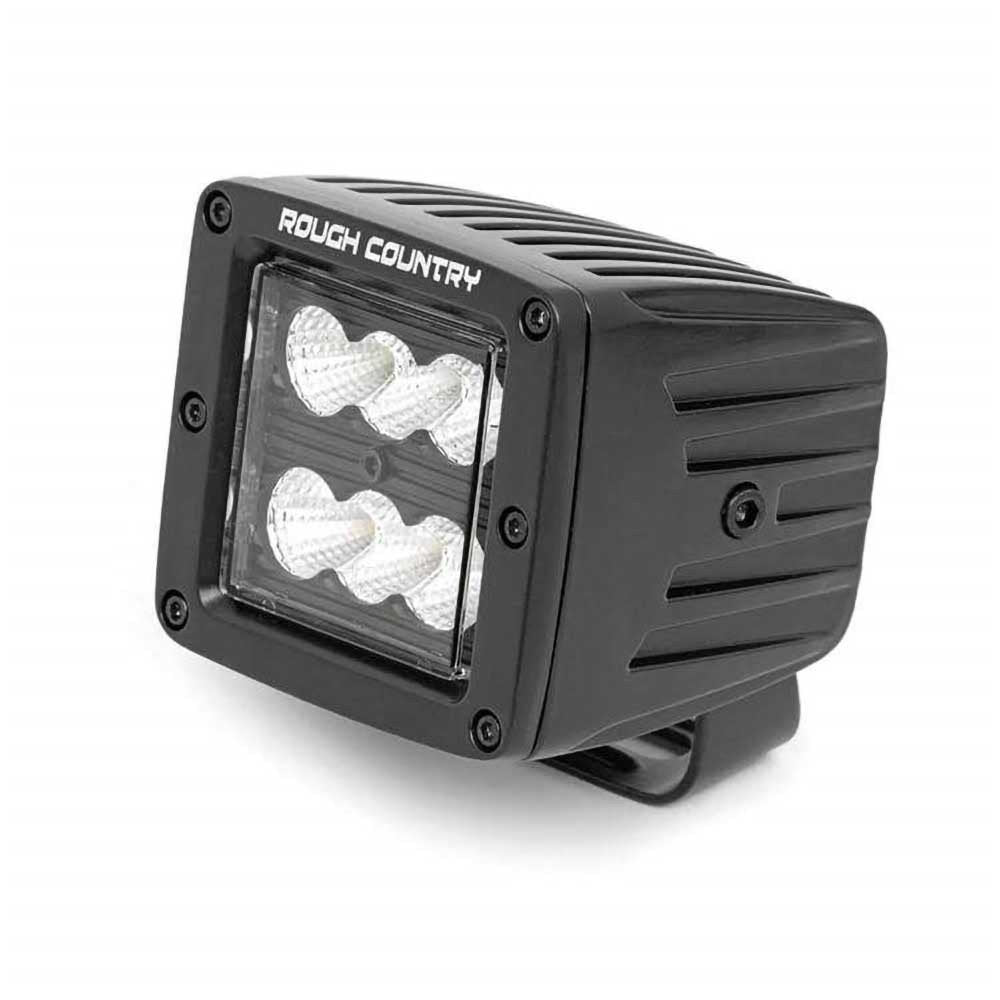 Luci LED quadrate Cree 2" Spot Beam Rough Country Black Series - Autoricambi4x4