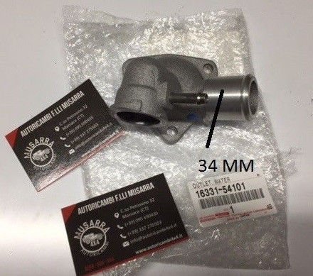 MANICOTTO ACQUA / BOCCHETTONE SUPERIORE VALVOLA TERMOSTATICA ACQUA RAFFREDDAMENTO MOTORE TOYOTA (ORIGINALE) - Autoricambi4x4
