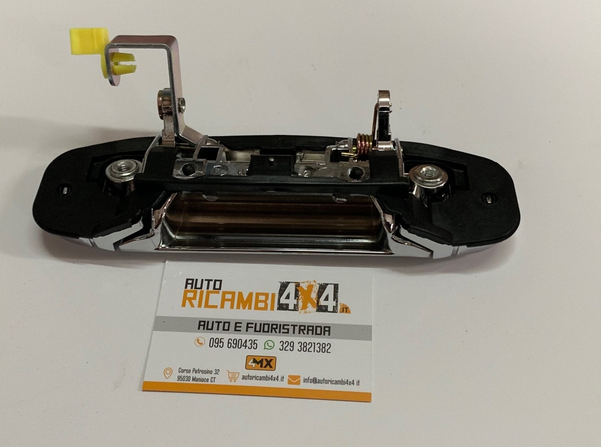 MANIGLIA ESTERNA CROMATA POSTERIORE SINISTRA MITSUBISHI PAJERO 2°SERIE 4 PORTE (con linguetta più lunga) - Autoricambi4x4