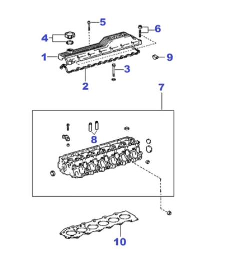 Mezzaluna coperchio Punterie Toyota LJ70 faro tondo (Originale) - Autoricambi4x4 - vista 3