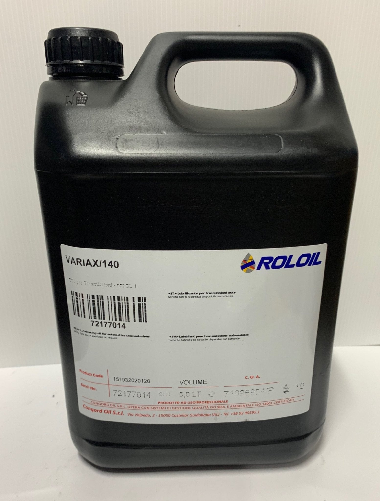 OLIO TRASMISSIONE ROLOIL VARIAX/140 lt.5 - Autoricambi4x4