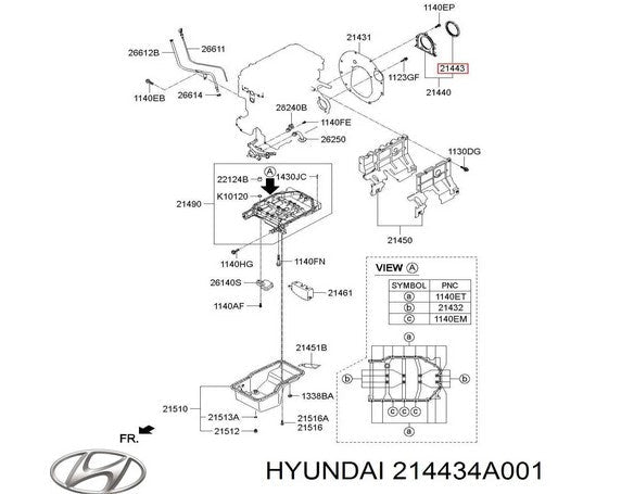 PARAOLIO ALBERO MOTORE POSTERIORE HYUNDAI/ KIA (ORIGINALE) - Autoricambi4x4