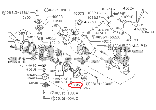 PARAOLIO MOZZO RUOTA ANTERIORE NISSAN PATROL GR Y60 - Autoricambi4x4
