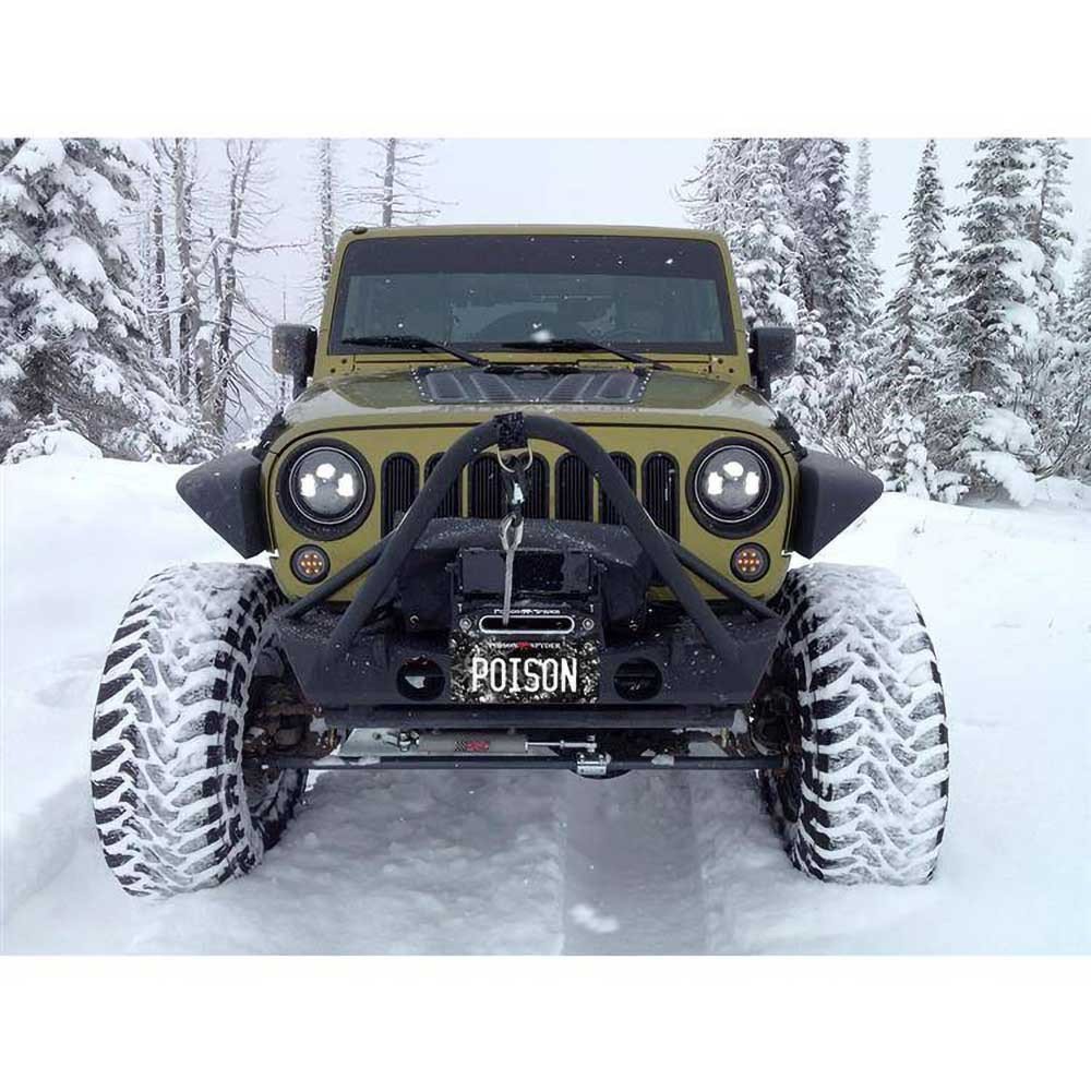 Paraurti anteriore in acciaio Poison Spyder Brawler Lite con Bull Bar - Autoricambi4x4