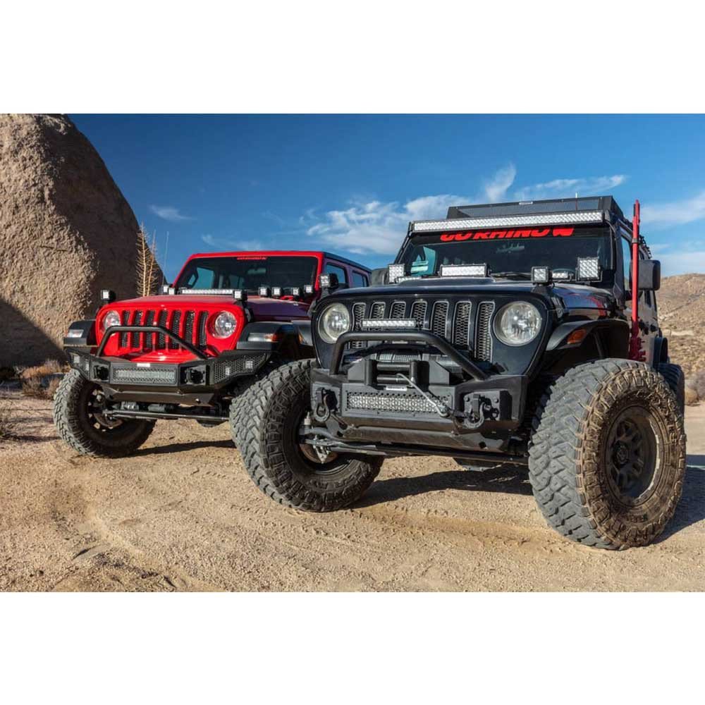 Paraurti anteriore stubby con bull bar Go Rhino Rockline - Autoricambi4x4