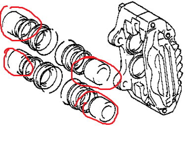 PISTONCINO PINZA FRENO ANTERIORE TOYOTA LAND CRUISER LJ70 - KZJ70 - RJ70/ HILUX/ 4 RUNNER (Pistone: 43mm) - Autoricambi4x4