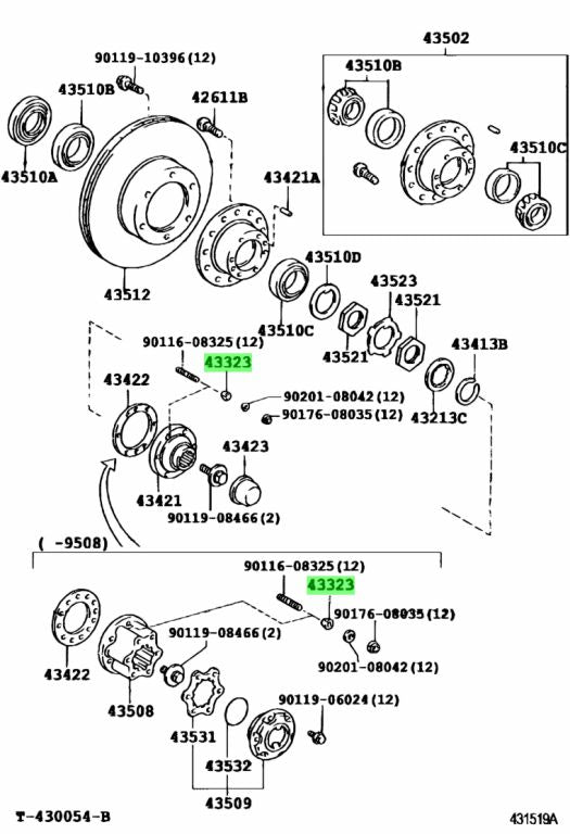 RONDELLE CONICA PER SEMIASSE ANTERIORE TOYOTA HILUX/ LJ70 (ORIGINALE) - Autoricambi4x4