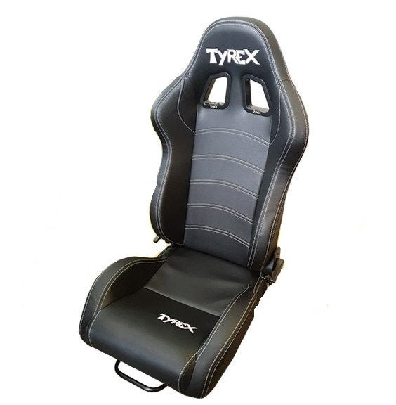 SEDILE SPORTIVO TYREX IN ECOPELLE TOTAL BLACK - Autoricambi4x4
