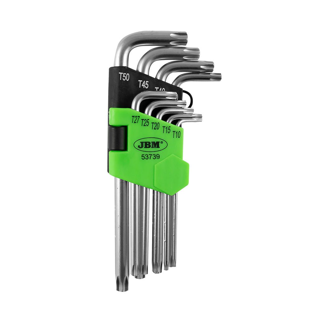 Set 9 chiavi Torx lunghe T10-T50 Cr-V 86-150mm - kit professionale - Autoricambi4x4