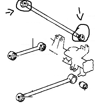 SILENTBLOCK BRACCIO TRASVERSALE POSTERIORE TOYOTA LAND CRUISER KZJ90/ 4 RUNNER - Autoricambi4x4