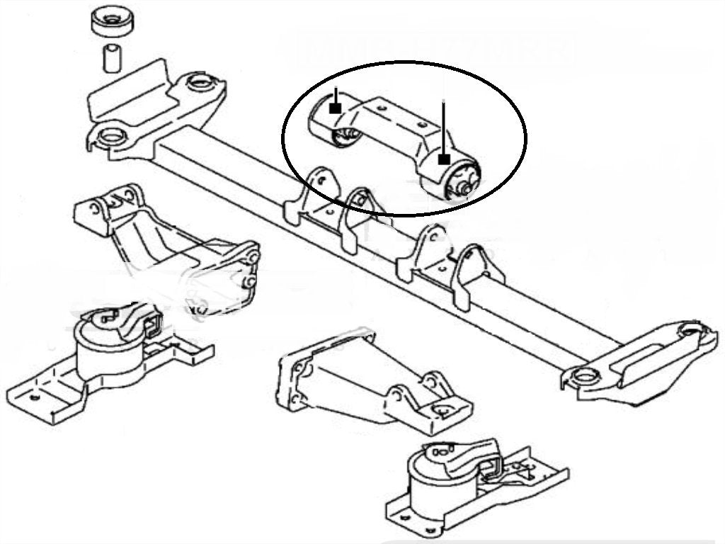 SILENTBLOCK/ SUPPORTO POSTERIORE MOTORE MITSUBISHI PAJERO 2° SERIE 2.8/ PAJERO SPORT I 2.8 - 3.0 / L200 2.8 - Autoricambi4x4