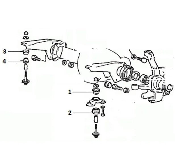 SPESSORE/ GOMMINO MONTAGGIO DIFFERENZIALE ANTERIORE MITSUBISHI PAJERO/ L200/ HYUNDAI GALLOPER (ORIGINALE) - Autoricambi4x4