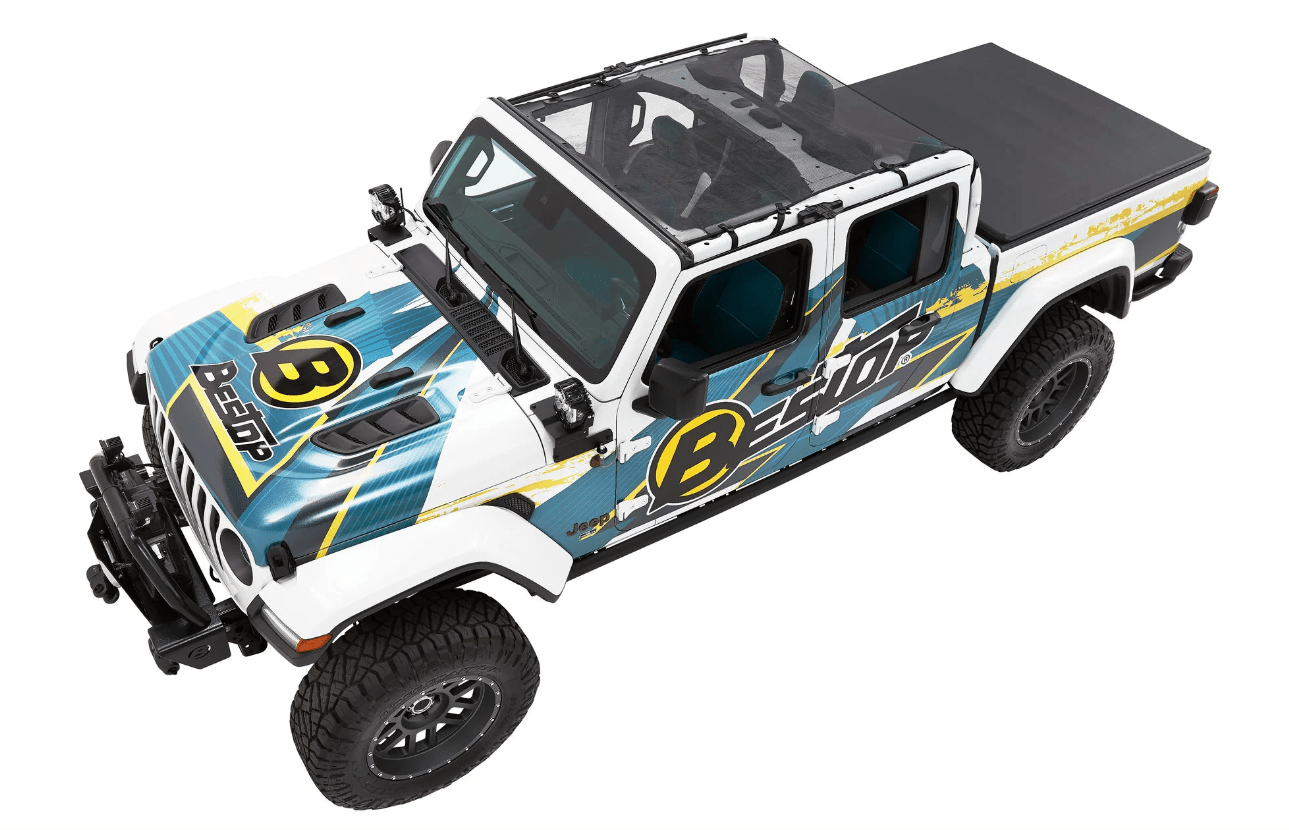 SUN BIKINI BESTOP EXTENDED MESH TOP JEEP GLADIATOR JT DAL 2020 AL 2023 - Autoricambi4x4
