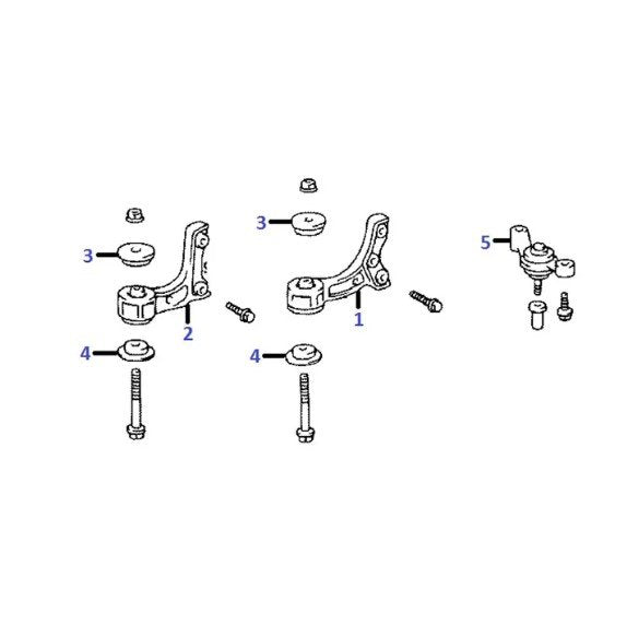 Supporto differenziale Anteriore Sinistro Toyota KZJ90/ KDJ90/ Hilux/ 4RUNNER (Originale) - Autoricambi4x4 - vista 4