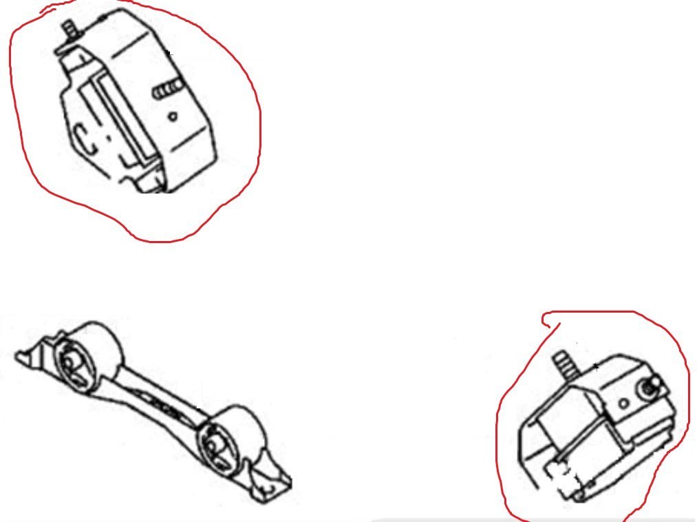 Supporto motore Posteriore Mitsubishi Pajero 2.8-3.0-3.5 - Autoricambi4x4 - vista 3