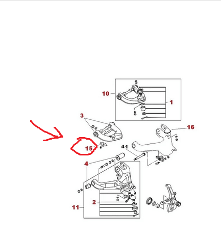 Supporto Paracolpo braccio Anteriore Superiore Mitsubishi Pajero/ L200 - Autoricambi4x4 - vista 3