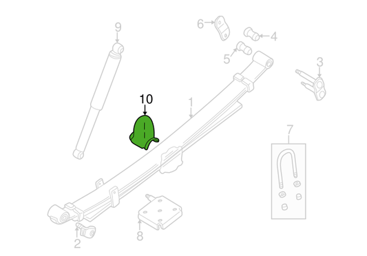 TAMPONE/ SUPPORTO POSTERIORE MITSUBISHI PAJERO/ HYUNDAI GALLOPER - Autoricambi4x4
