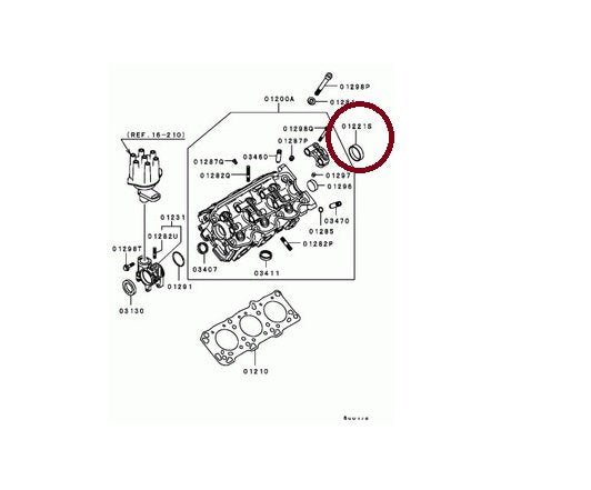 Tappo testata Mitsubishi Pajero 3.0 - Autoricambi4x4 - vista 3
