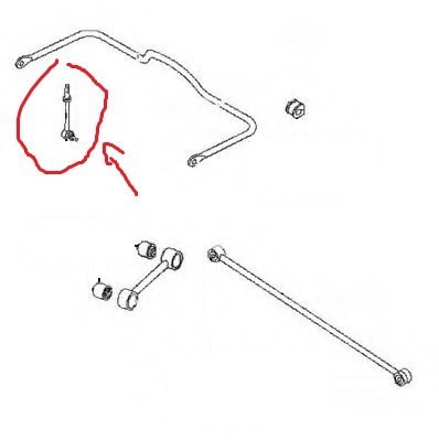 TIRANTE BARRA STABILIZZATRICE/ ASTA/ PUNTONE STABILIZZATORE POSTERIORE NISSAN TERRANO II - Autoricambi4x4