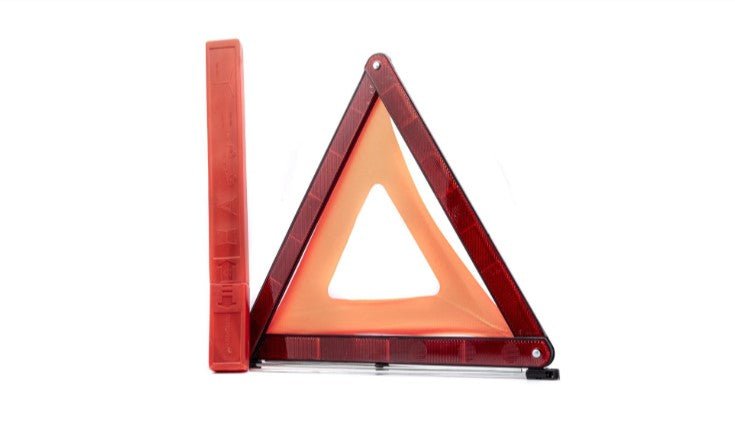TRIANGOLO DI EMERGENZA AUTO OMOLOGATO - ALTA VISIBILITÀ CON CUSTODIA SALVASPAZIO - Autoricambi4x4