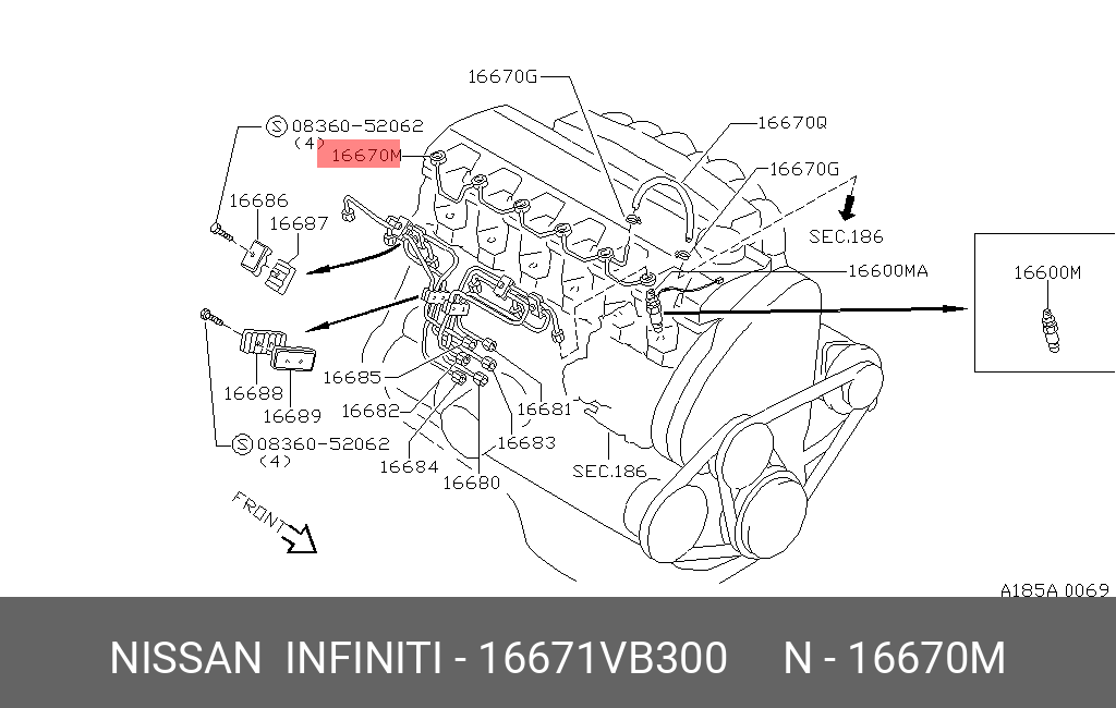TUBO RITORNO CARBURANTE NISSAN PATROL GR Y61 (ORIGINALE) - Autoricambi4x4