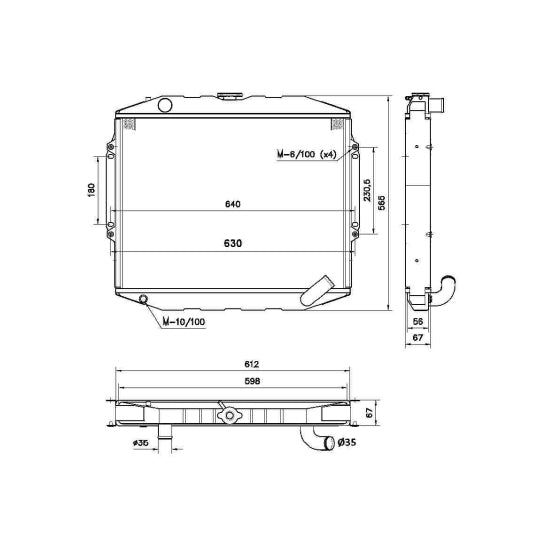 RADIATORE RAFFREDDAMENTO MOTORE MITSUBISHI PAJERO DAL 1996 AL 2001