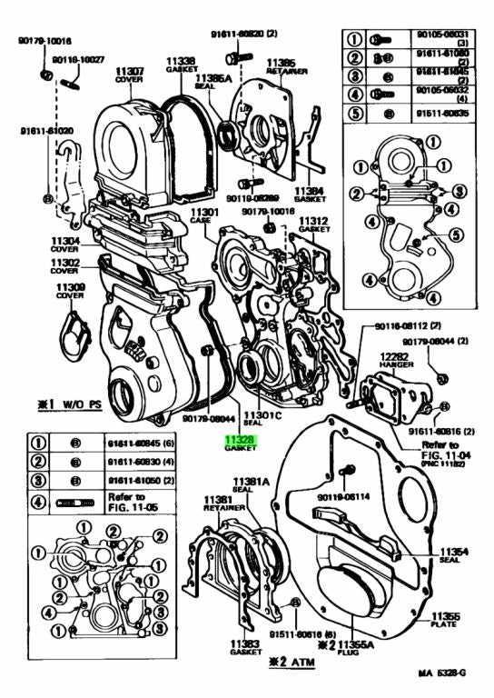 GUARNIZIONE COPERCHIO DISTRIBUZIONE TOYOTA LJ70 FARO TONDO/ HILUX/ 4 RUNNER (ORIGINALE)