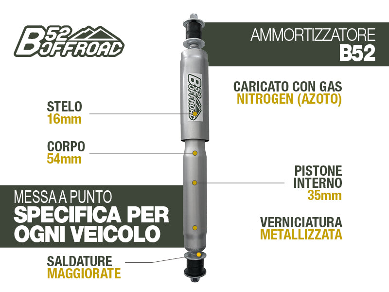 AMMORTIZZATORE B52 OFFROAD PER DAIHATSU FEROZA F310 POSTERIORE