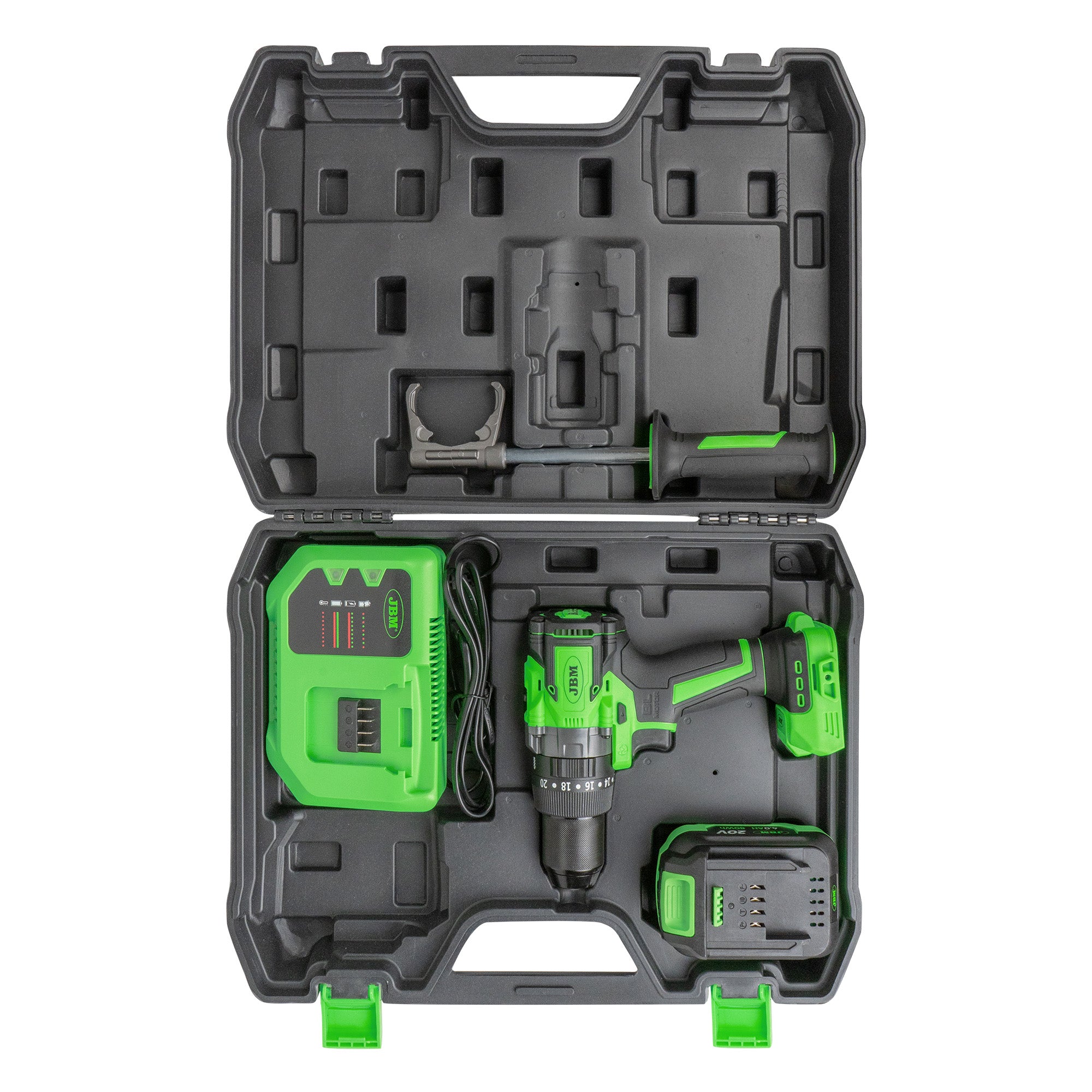 TRAPANO A 2 VELOCITÀ BRUSHLESS A BATTERIA CON CUSTODIA