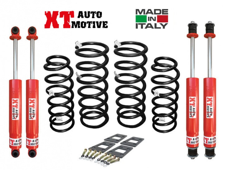 KIT DI RIALZO +6CM COMPLETO XT AUTOMOTIVE RAID VERSION PER NISSAN PATROL GR Y61 PASSO CORTO - DA CARICO